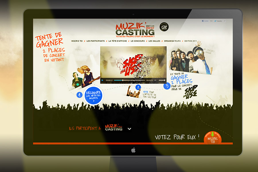 Site web Muzik'CASTING édition 2012