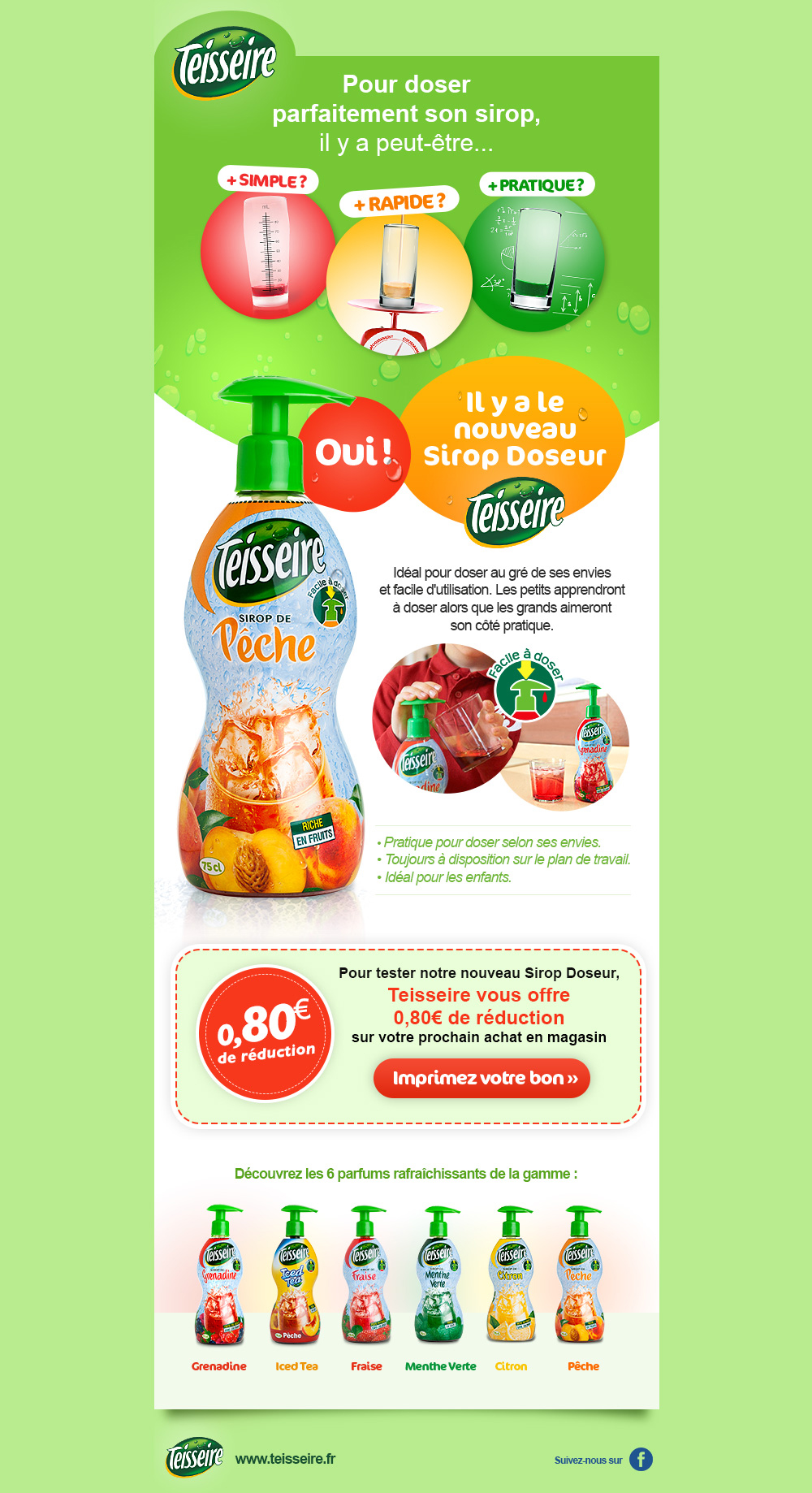 E-mailing annonçant l'innovation